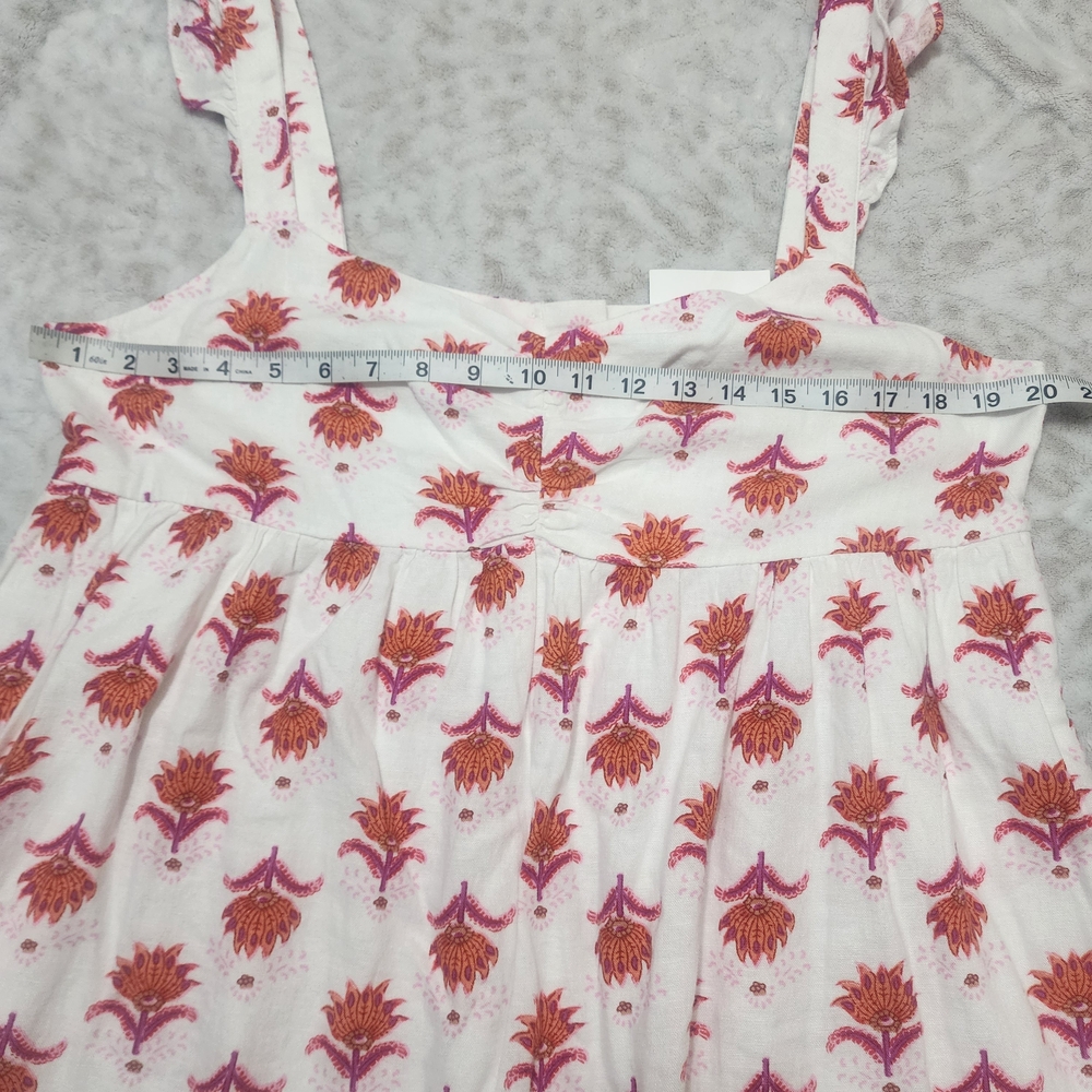J.Crew Factory Women's Linen Blend Ruffle Strap Mini Sundress Floral Sz 14 NWT - Picture 11 of 14